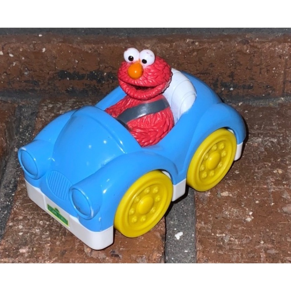 Sesame Street Elmo Blue Convertible Toy Car Rolling Vehicle 2011
